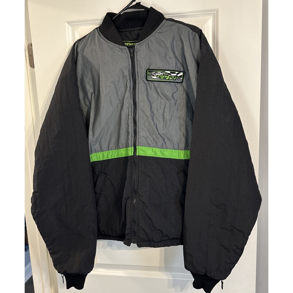Vintage Arctic Cat Windbreaker 90s Snowmobiling Jacket Snowmobile Size XLT